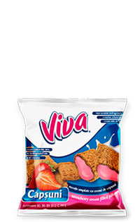 Croissant , Napolitane - Viva pernite crema capsuni 100 g