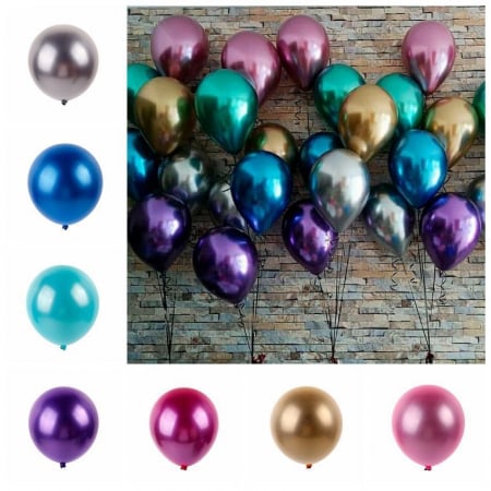 Baloane Latex - Baloane latex 11"/28cm  Chrome, DB58271