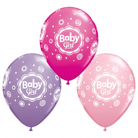 Botez Fetita - Baloane latex 28cm baby girl dots DB18507