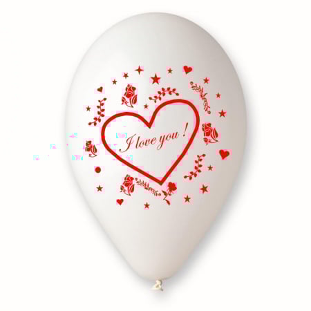 Baloane latex inscriptionate I love you DB.GI.LOVE.WH.T4 [1]
