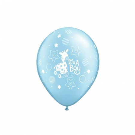 Botez Baietel - Baloane latex inscriptionate it's a boy soft giraffe DB14514