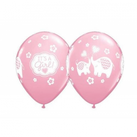 Botez Fetita - Baloane latex inscriptionate it's a girl Elefant DB45444