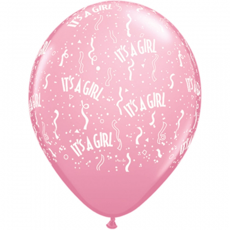 Botez Fetita - Baloane latex inscriptionate it's a girl round DB11731