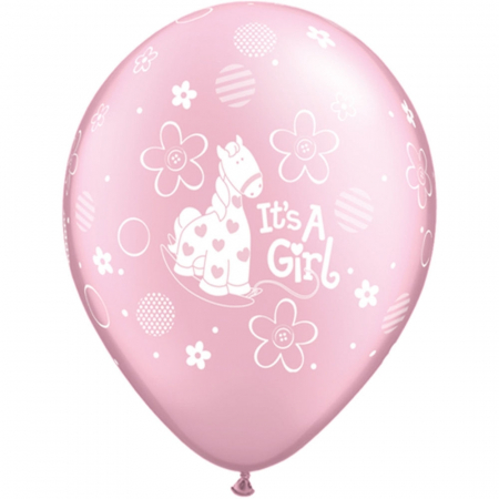 Botez Fetita - Baloane latex inscriptionate it's a girl soft pony DB14515