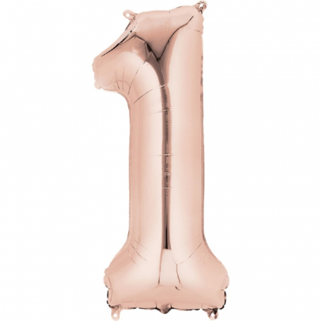 Cifre Baloane Folie - balon cifra 1 rose gold 86 cm DB36210