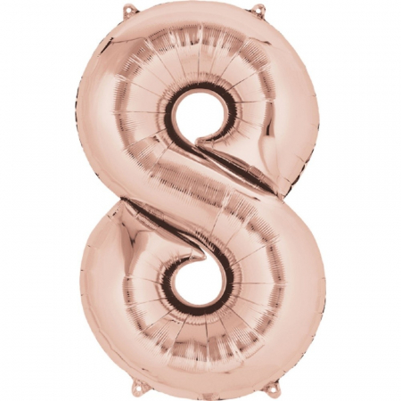 Cifre Baloane Folie - balon cifra 8 rose gold 86 cm DB36219