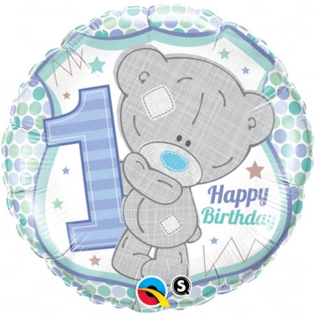 Baloane Aniversari - Balon Folie 1st Birthday Teddy Bear Boy 45 cm 1 buc DB20788