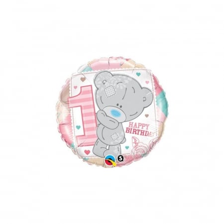 Baloane Aniversari - Balon Folie 1st Birthday Teddy Bear Girl 45 cm 1 buc DB20776