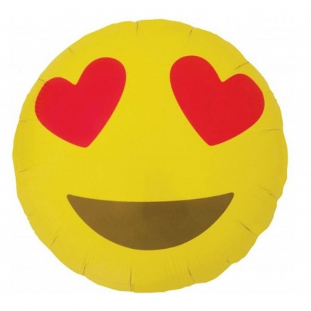 Diverse ocazii - Balon folie 45 cm EMOJI Heart Eyes DB01270