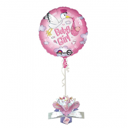 Balon Folie Baby Girl Cu Decor 3D 45 cm 1 buc DB27187 [1]