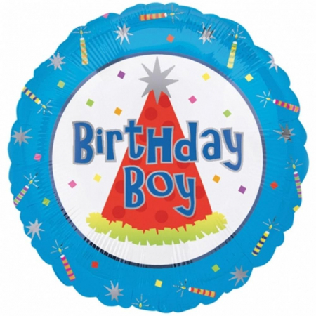 Baloane Aniversari - Balon Folie Birthday Boy 45 cm 1 buc DB10076-01