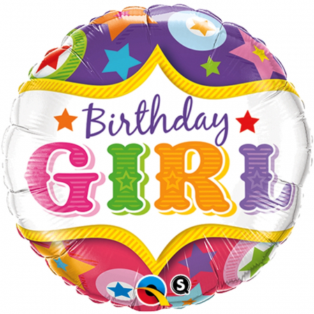 Baloane Aniversari - Balon Folie Birthday Girl 45 cm 1 buc DB25228