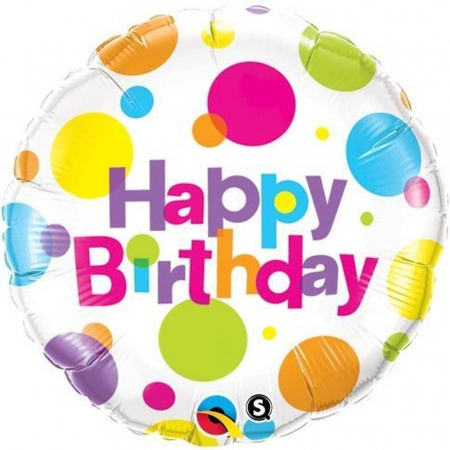 Baloane Aniversari - Balon Folie Happy Birthday 45 cm 1 buc DB29827