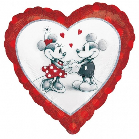Baloane Folie - Balon folie inima Love Mickey & Minnie 45cm DB28040