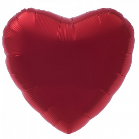 I love you - Balon folie rosu metalizat inima 45cm DB00748