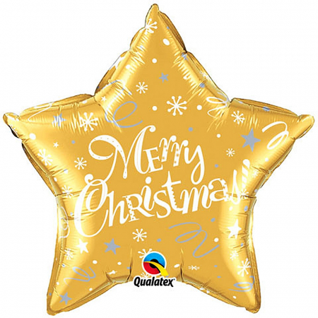 Diverse ocazii - Balon Folie Stea Merry Christmas Auriu 45 cm 1 buc DB99814