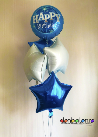 Buchete de Baloane - Buchet Happy Birthday Star Boy DBB19888