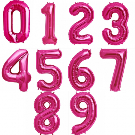 Cifre Baloane Folie - Cifra Magenta Foil Balloons 1 buc 86 cm DBNB00134