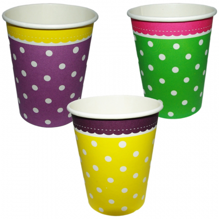 Farfurii,pahare & servetele - Pahare Carton Garden Party 250 ml set 8 buc DBRM551715
