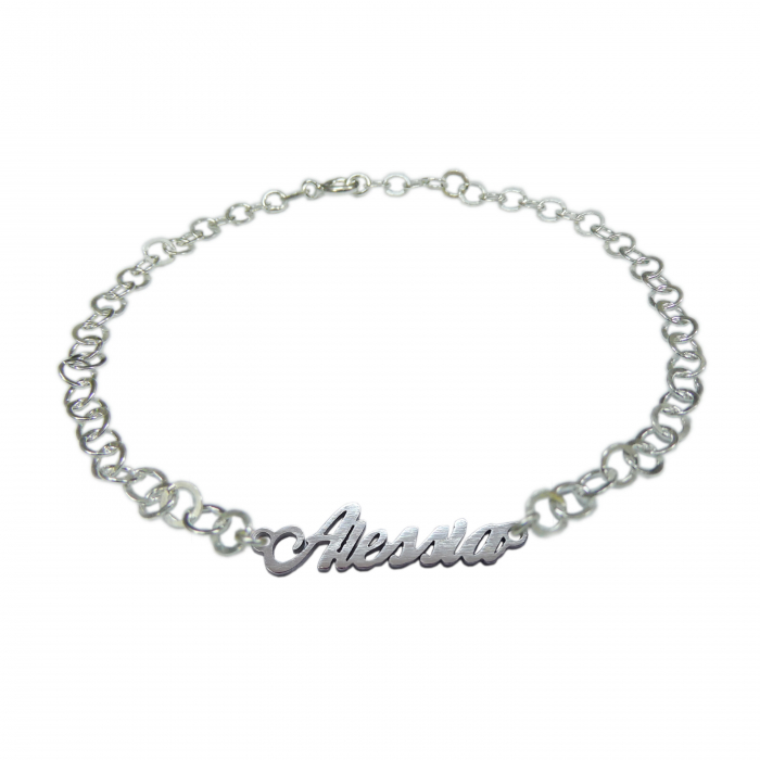 Bratara argint personalizata nume Alessia argint reglabila 9461380 Dras [1]