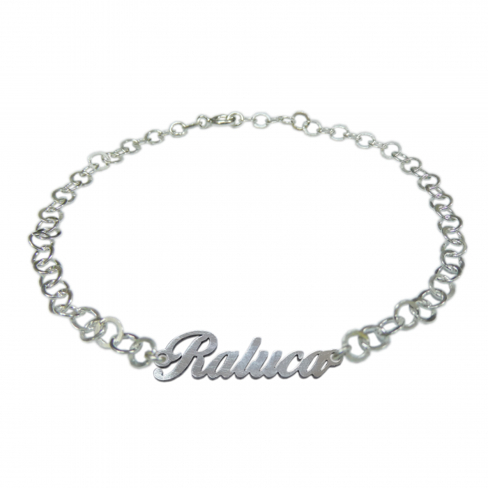 Bratara argint personalizata nume Raluca argint reglabila 9441380 Dras [1]