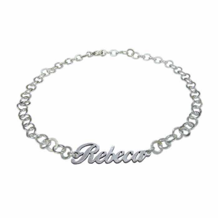 Bratara argint personalizata nume Rebeca argint reglabila 9459380 Dras [1]