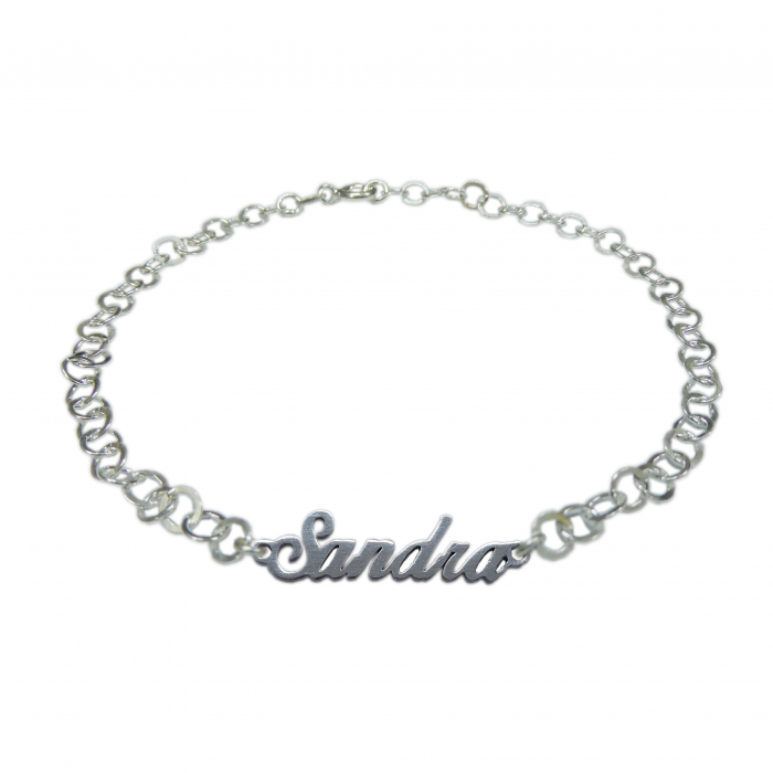Bratara argint personalizata nume Sandra argint reglabila 9425380 Dras [1]
