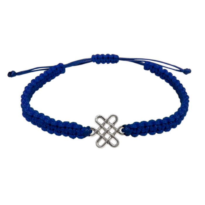 Bratara snur albastru impletit manual personalizata Motiv celtic argint 10095200 Dras [1]