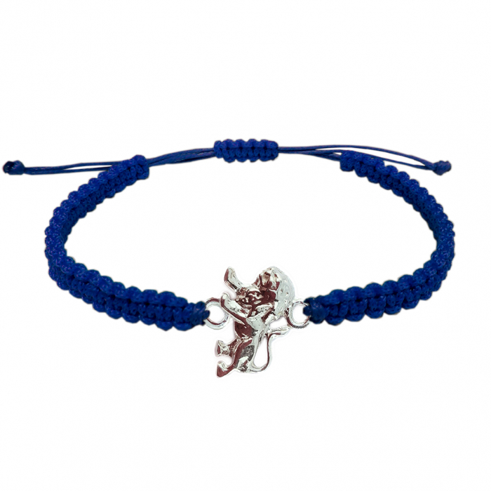 Bratara snur albastru impletit manual personalizata zodie Leu zodiac european argint 9241135 Dras [1]