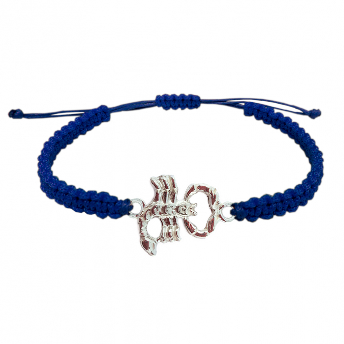 Bratara snur albastru impletit manual personalizata zodie Scorpion zodiac european argint 9244135 Dras [1]