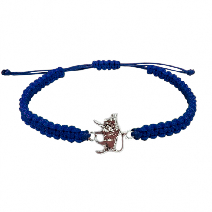 Bratara snur albastru impletit manual personalizata zodie Taur zodiac european argint 9237125 Dras [1]