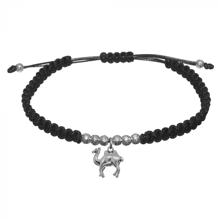 Bratara snur negru impletita manual personalizata Camila argint 9709540 Dras [1]