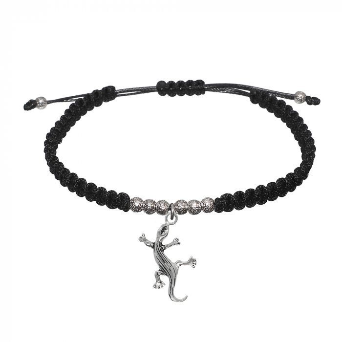 Bratara snur negru impletita manual personalizata Soparla argint 6208450 Dras [1]