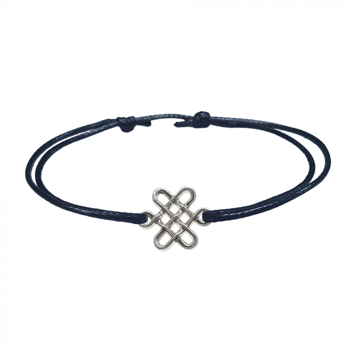 Bratara snur negru personalizata Motiv celtic argint 10095200 Dras [1]