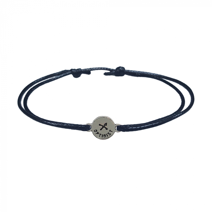 Bratara snur negru personalizata zodie Sagetator argint zodiac european 9793100 Dras [2]