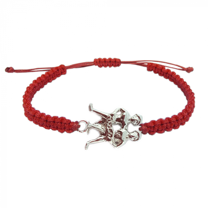 Martisor Bratara snur rosu impletit manual personalizata zodie Gemeni zodiac european argint 9242120 Dras [1]
