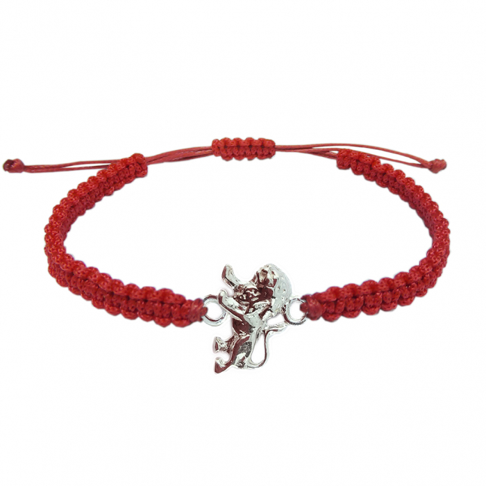 Bratara snur rosu impletit manual personalizata zodie Leu zodiac european argint 9241135 Dras [1]