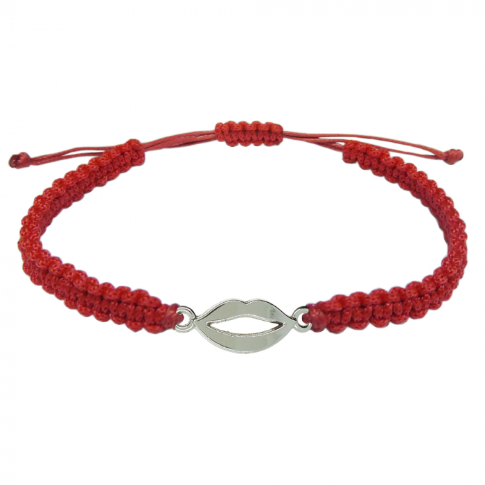 Martisor Bratara snur rosu impletita manual personalizata Buze argint 10058180 Dras [1]