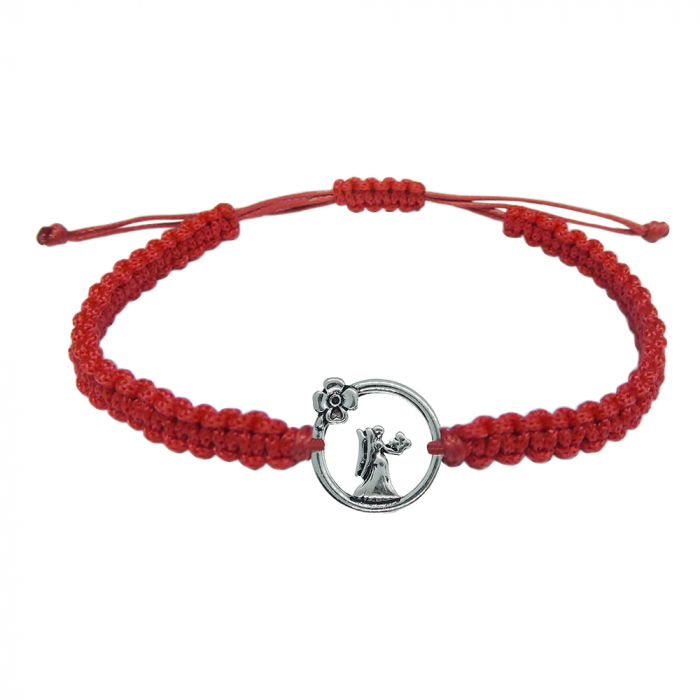 Martisor Bratara snur rosu impletit manual personalizata zodie Fecioara argint zodiac european 10149240 Dras [1]