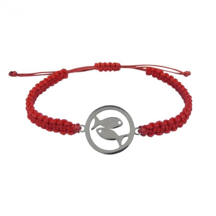 Bratara snur rosu impletita manual personalizata zodie Pesti argint zodiac european 9773160 Dras [1]