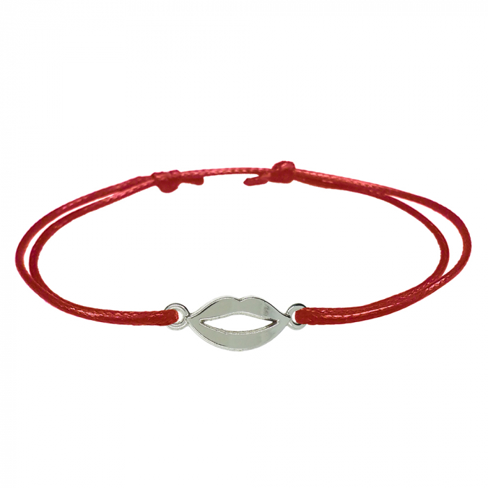 Martisor Bratara snur rosu personalizata Buze argint 10058180 Dras [1]