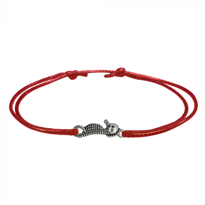 Martisor Bratara snur rosu personalizata Calut de mare argint 9740100 Dras [1]
