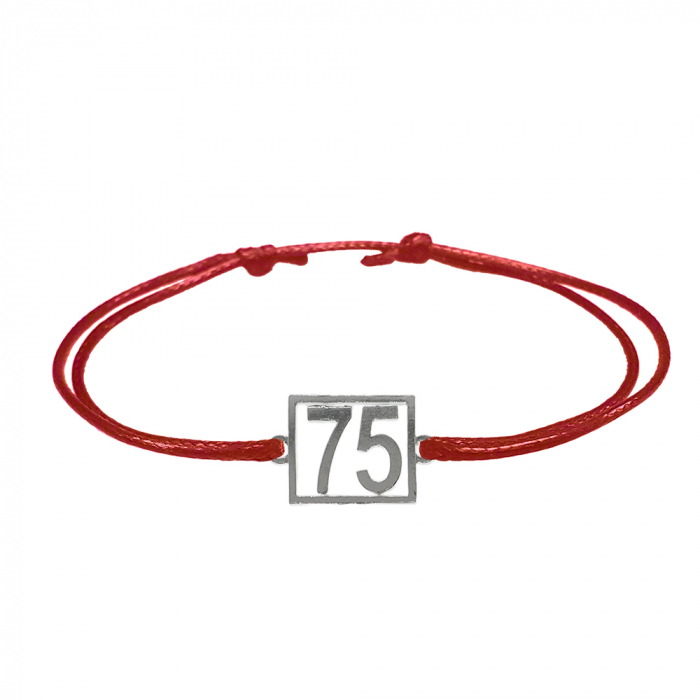 Bratara snur rosu personalizata Cifra 75 argint numar norocos cifre aniversare 10247_5260 Dras [1]