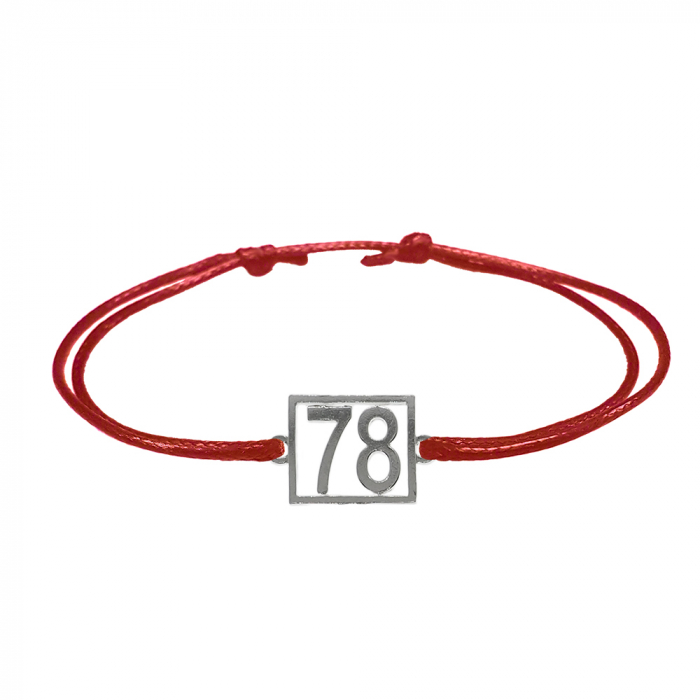 Bratara snur rosu personalizata Cifra 78 argint numar norocos cifre aniversare 10247_8260 Dras [1]