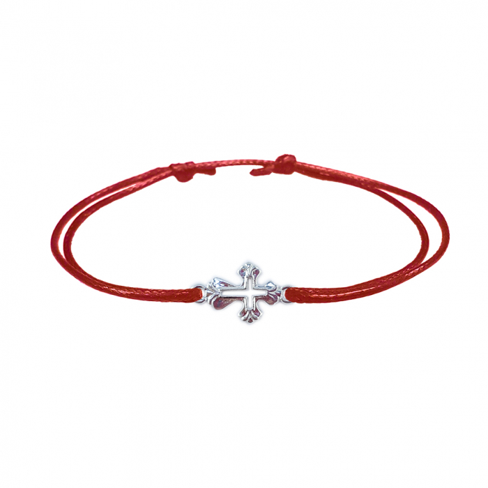 Martisor Bratara snur rosu personalizata cruciulita argint 4488065 Dras [1]