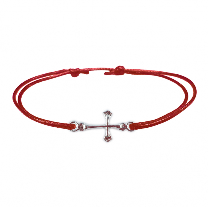 Martisor Bratara snur rosu personalizata cruciulita argint 4502070 Dras [1]