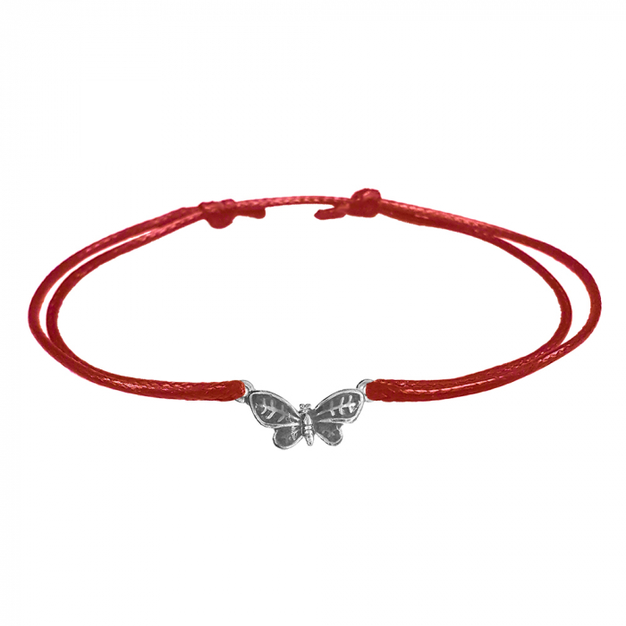 Martisor Bratara snur rosu personalizata Fluturas argint 10136220 Dras [1]