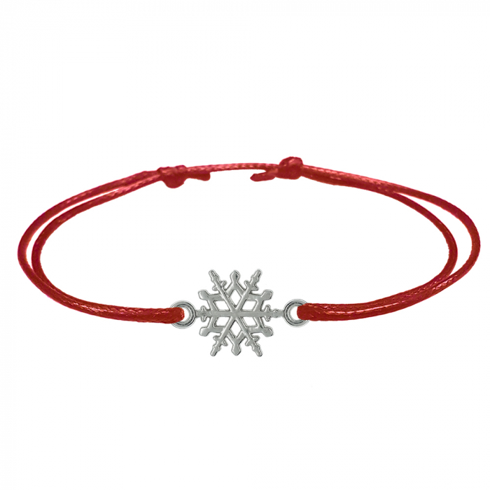 Bratara snur rosu personalizata Fulg argint 10023150 Dras [1]