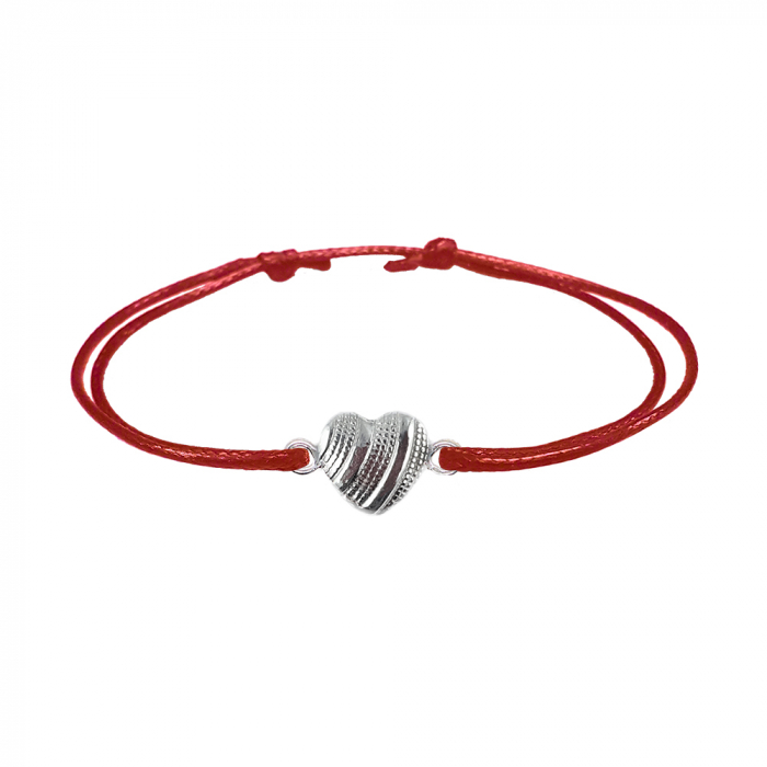 Bratara snur rosu personalizata Inimioara argint 6030155 Dras [1]