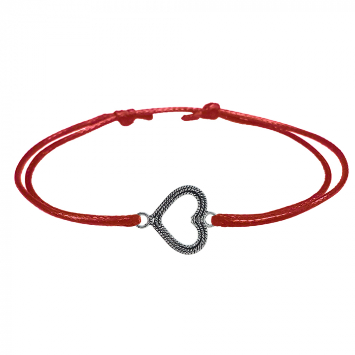 Bratara snur rosu personalizata Inimioara argint 9575120 Dras [1]